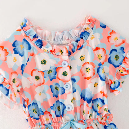 Water Colour Floral Shortie Romper