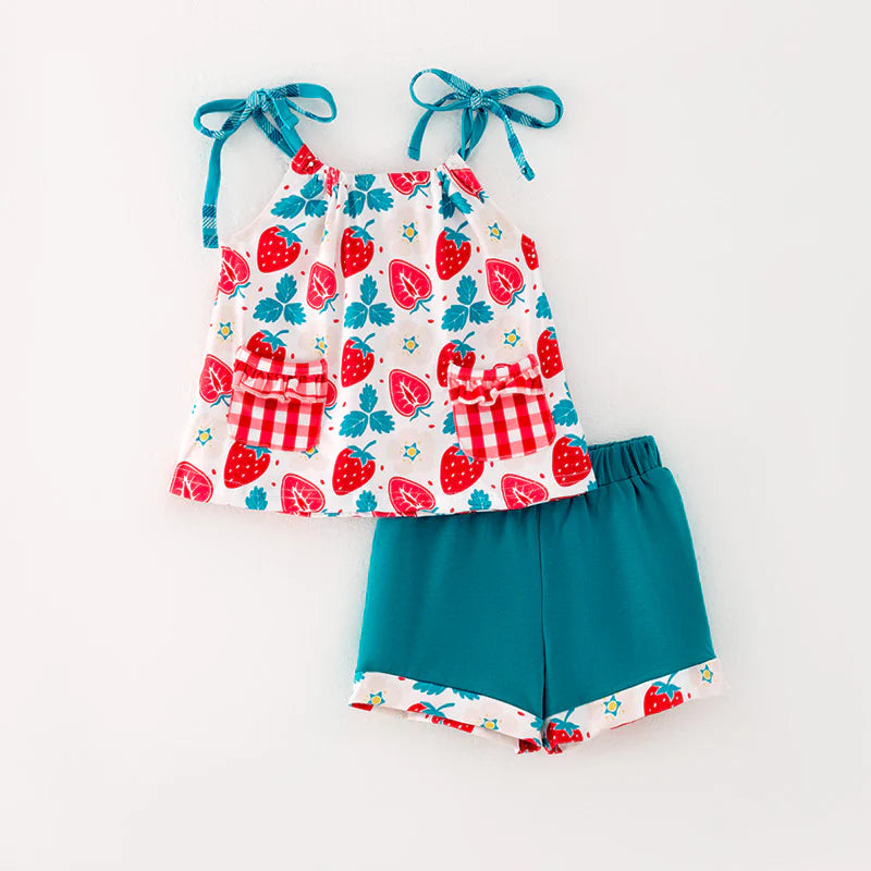 Jade Strawberry Short Set