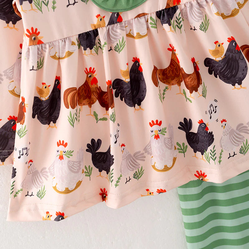 Stripe Chicken Pant Set