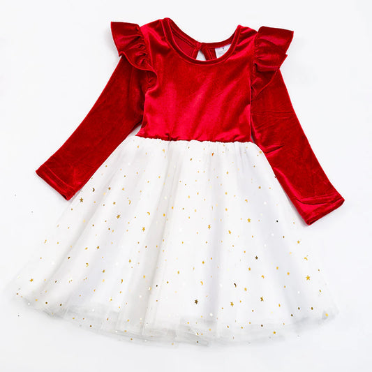 Red Velvet Sparkle Tutu Dress