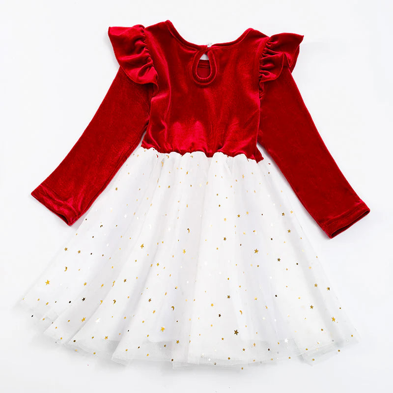 Red Velvet Sparkle Tutu Dress