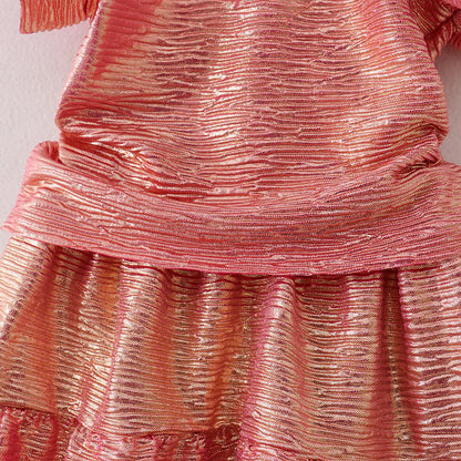 Pink Sparkle Skirt Set