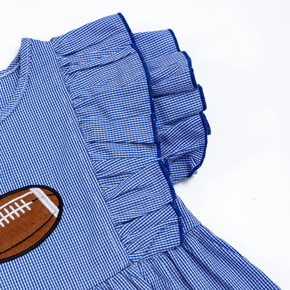 Blue Plaid Football Dress