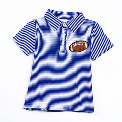 Blue Stripe Football Tee