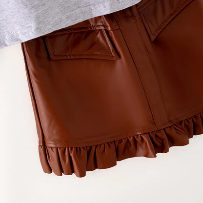 Love Like Jesus Leather Skirt Set