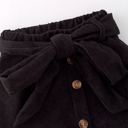 Black Corduroy Skirt