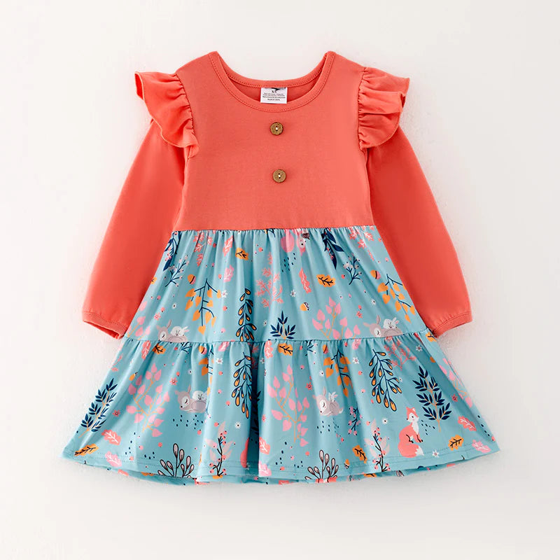 Coral Woodland Dress