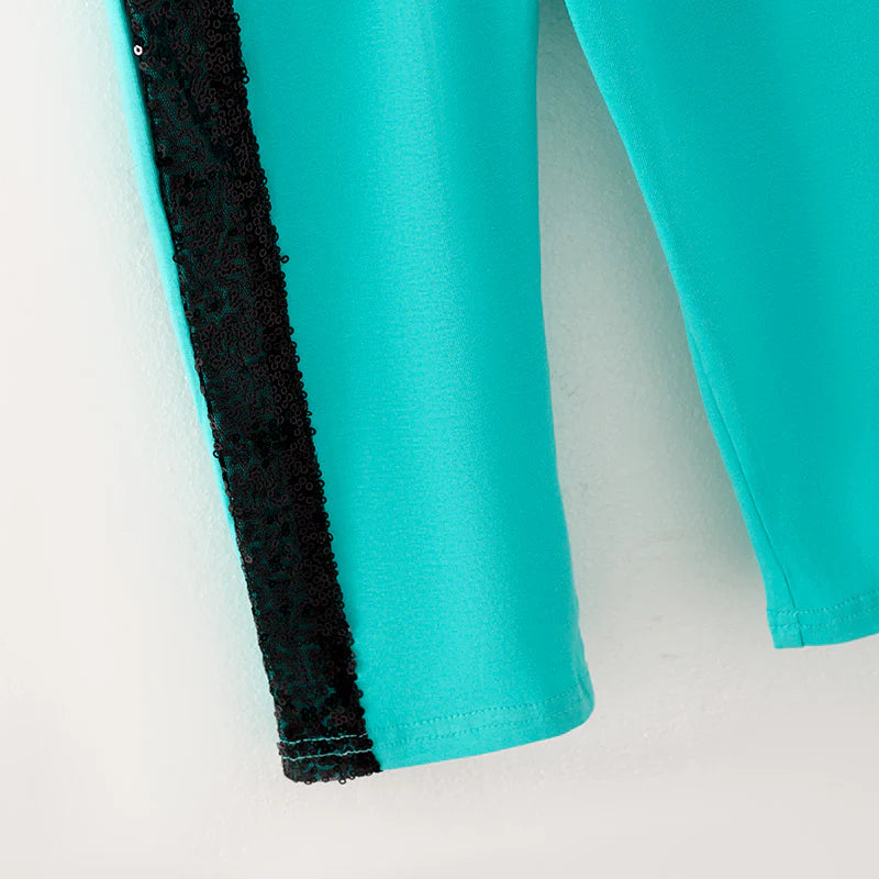 Turquoise Hooded Pant Set