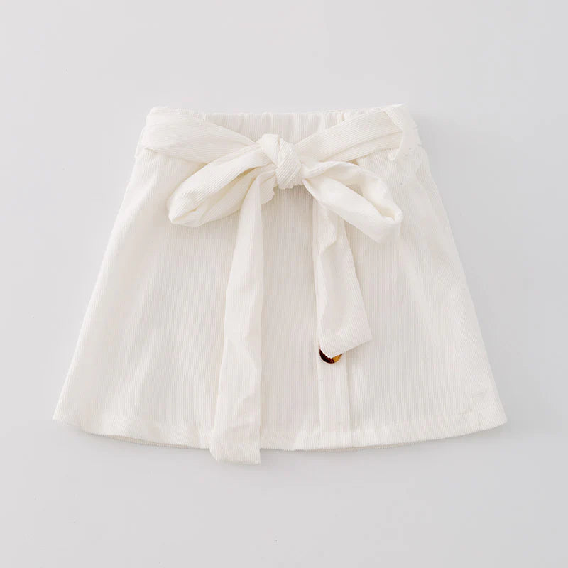 White Corduroy Skirt