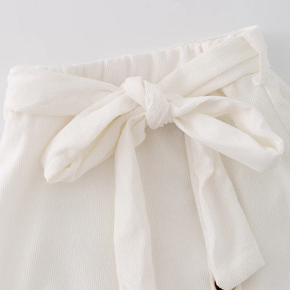 White Corduroy Skirt