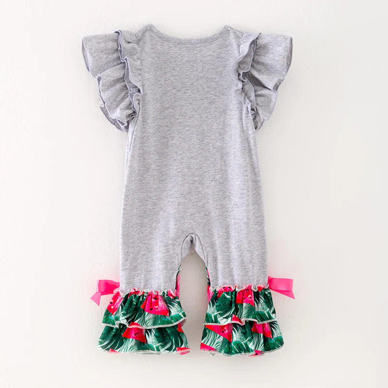 Floral Watermelon Romper