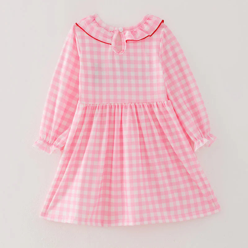 Pink Checks Christmas Dress