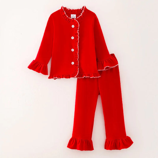 Classic Christmas Ruffle Pajamas