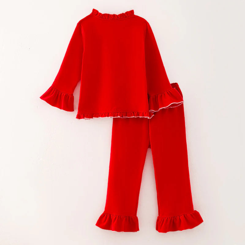 Classic Christmas Ruffle Pajamas