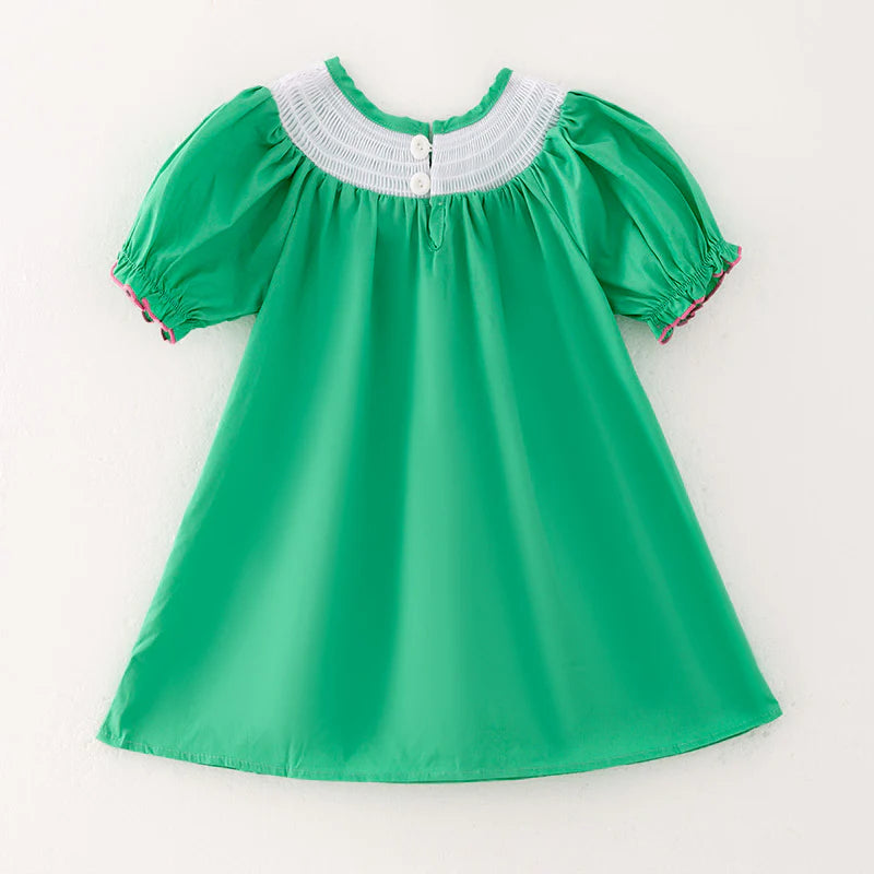 Green Smock Christmas Dress