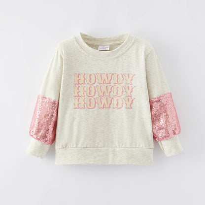 Pink Sequin Howdy Shirt