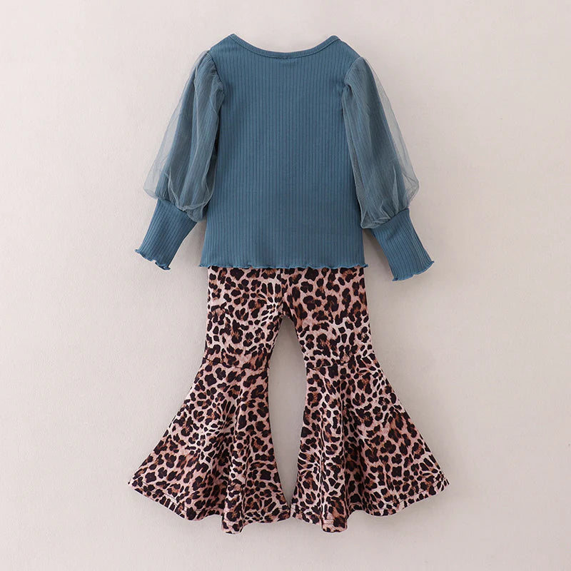 Leopard Sassy Pants Bell Bottom Set