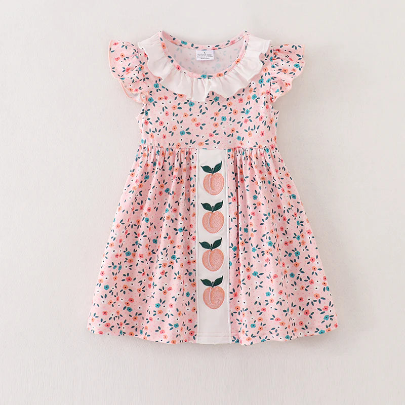 Embroidered Peaches Dress