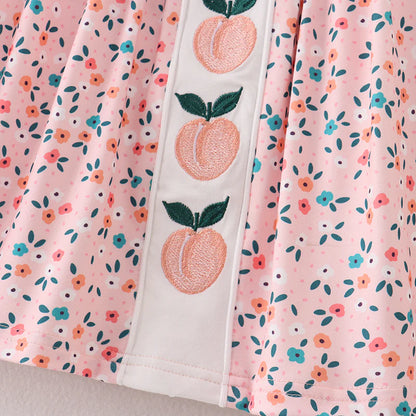 Embroidered Peaches Dress