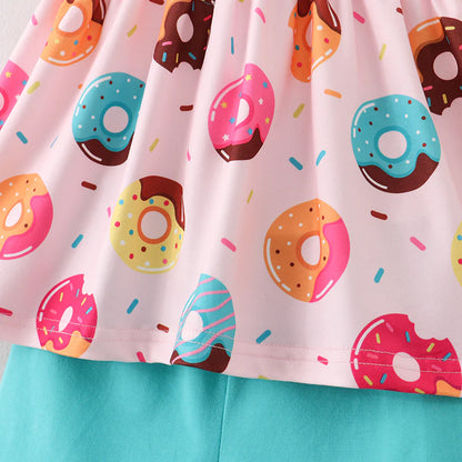 Turquoise Donut Short Set