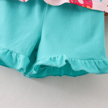 Turquoise Donut Short Set