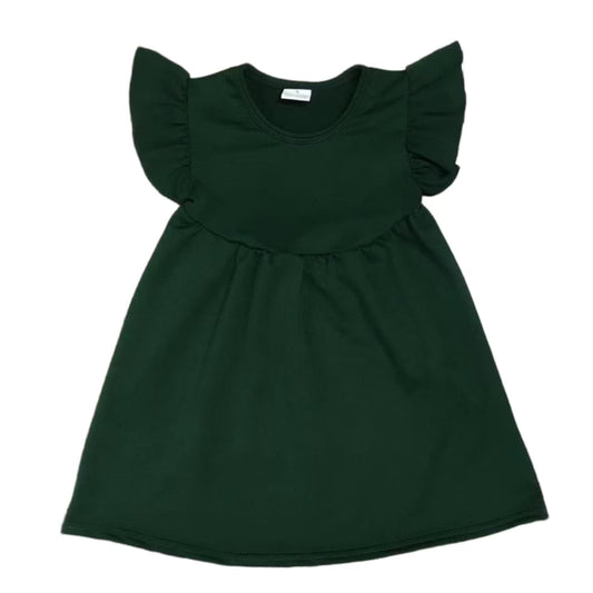 NYBB | Flutter Sleeve Dress | Forest Green