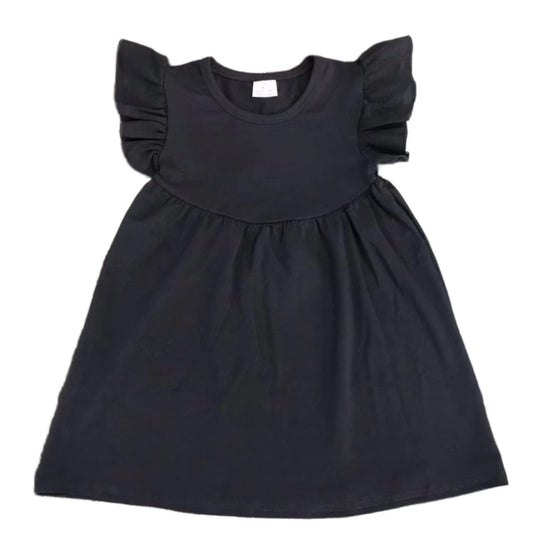 NYBB | Flutter Sleeve Dress | Charcoal