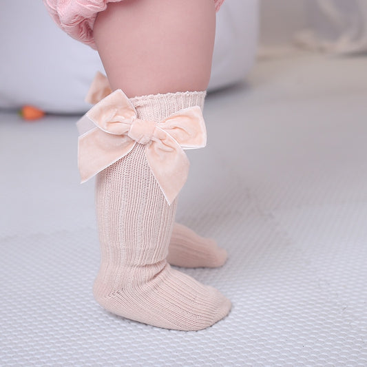 Little Velvet Bow Socks